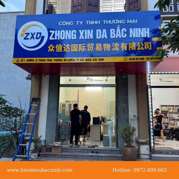 Hoàn thiện thi công biển hiệu mới ZXD trung quốc Bắc Ninh